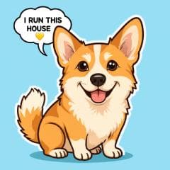 Corgi sticker